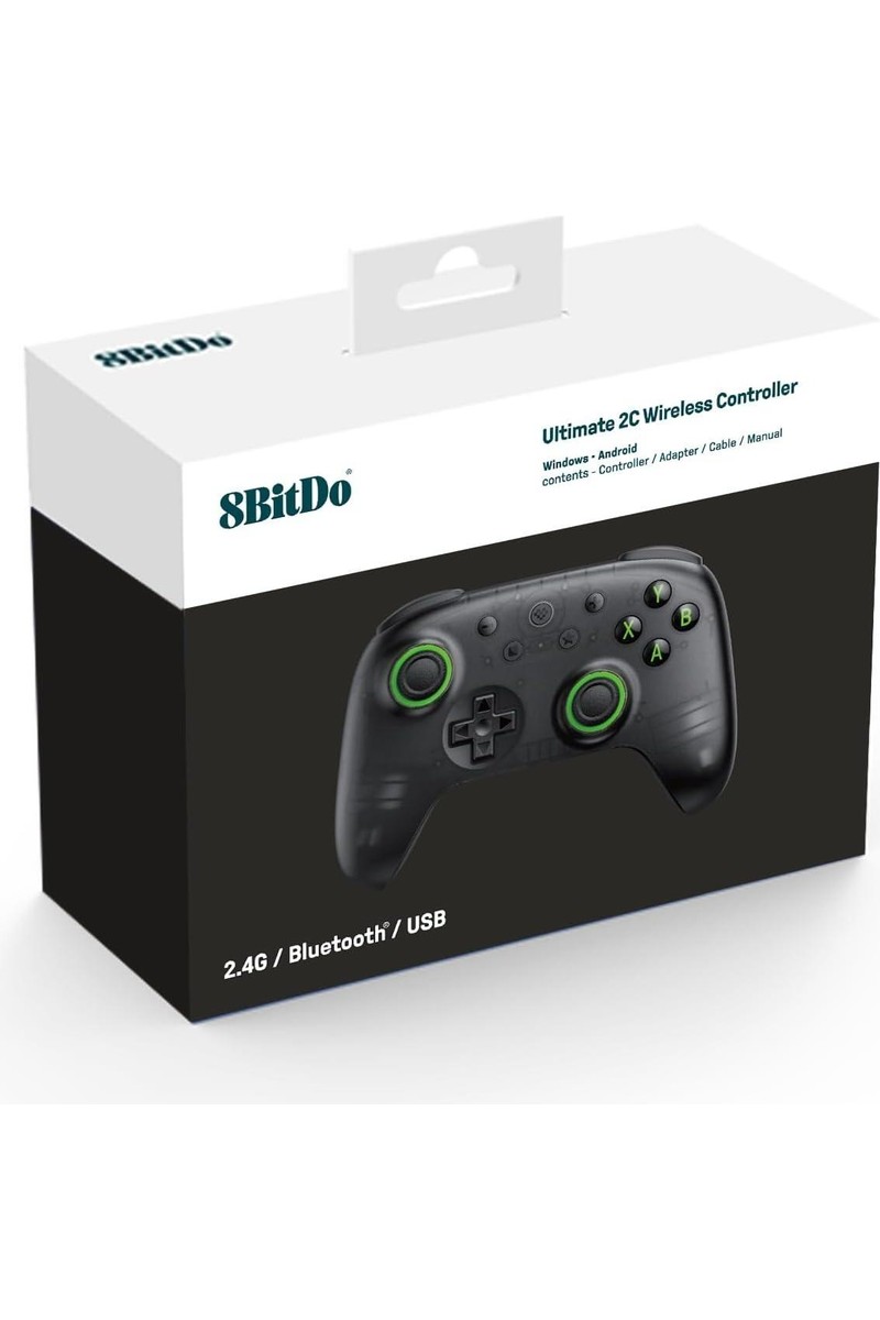 8bitdo Ultimate 2c Kablosuz Oyun Kolu PC ve Android Uyumlu Hall Effect Joystick 2.4g Siyah