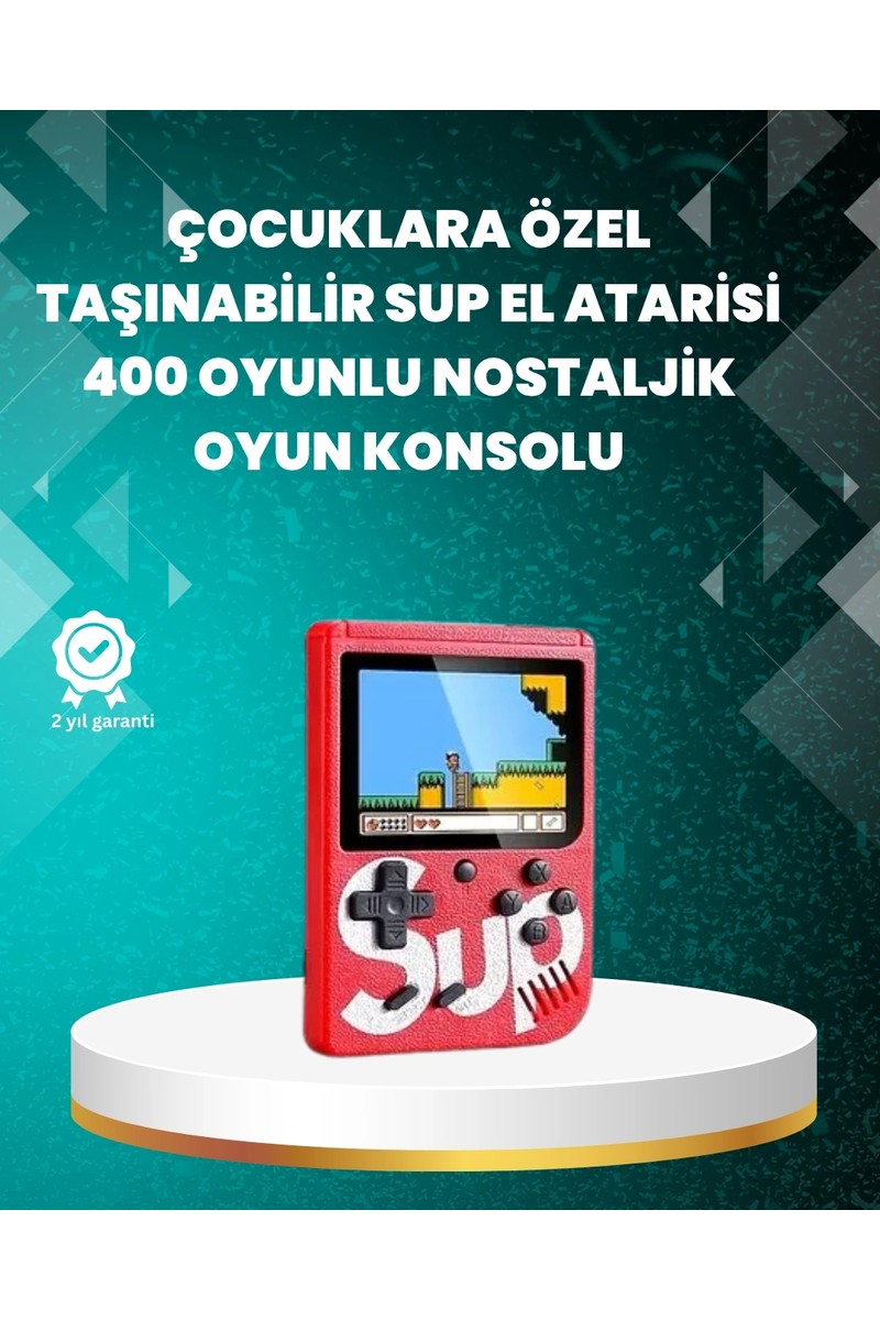 Aslanoğlu Store Mey Ithalat® Tv Çıkışlı Mini Retro El Konsolu 400 Oyunlu