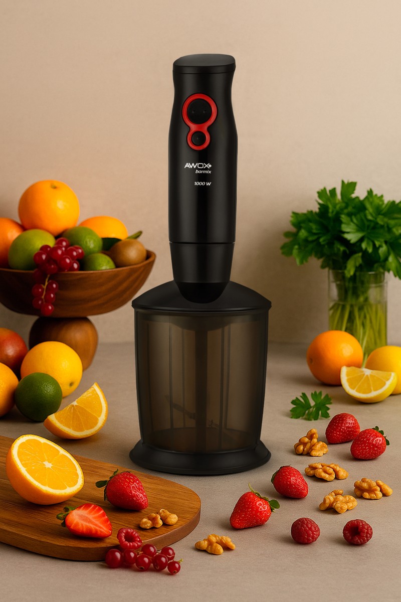 Awox Barmix 3 İn 1 1000 Watt Çıkabilir Çelik Uçlu 3'lü Blender Set