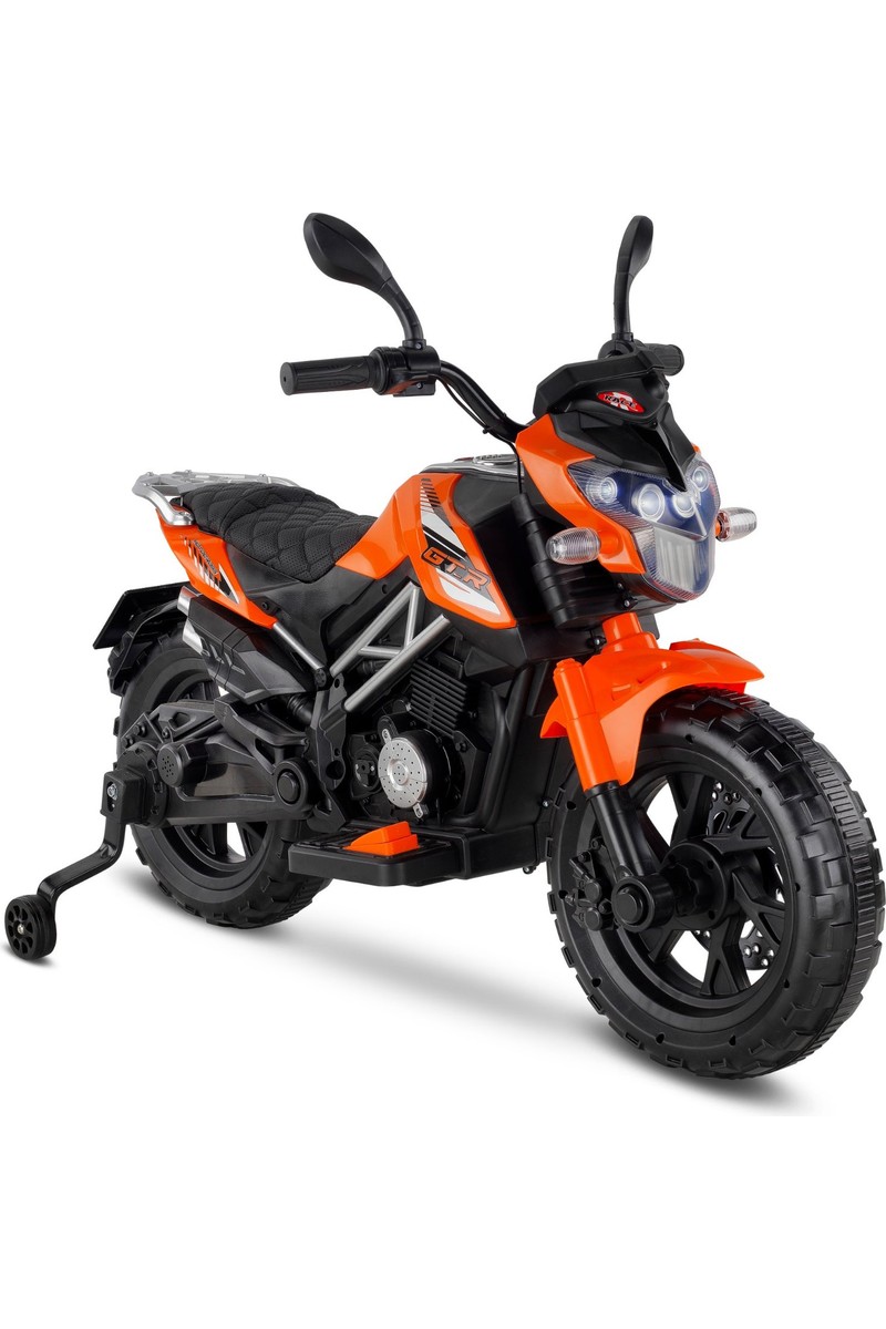 Babyhope 447 Motocross Akülü Motor Çocuk Motoru 12V Turuncu