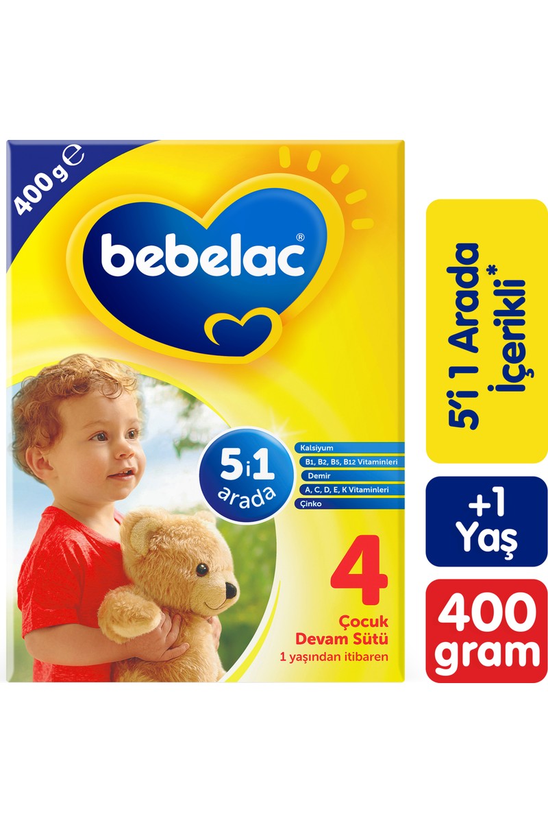 Bebelac 4 Çocuk Devam Sütü 1 Yaş+ 400 Gr
