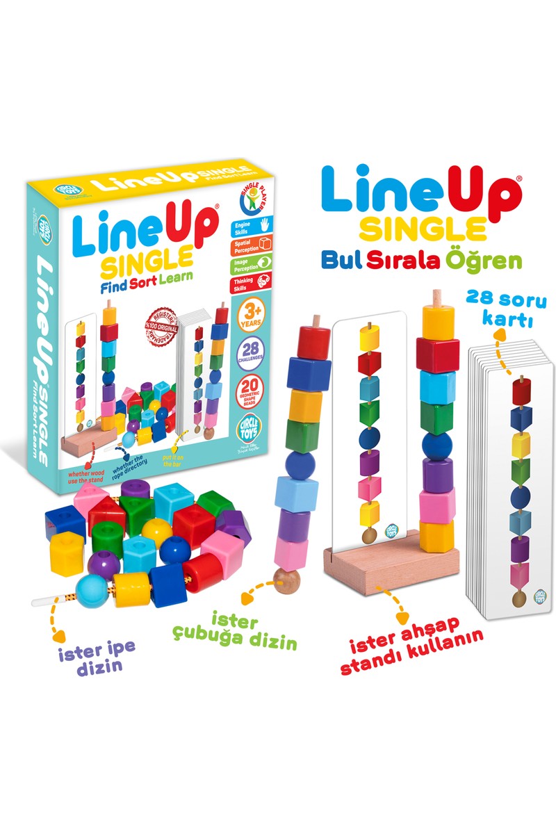 Circle Toys Line Up Single Bul Sırala Öğren - Tek Oyuncu