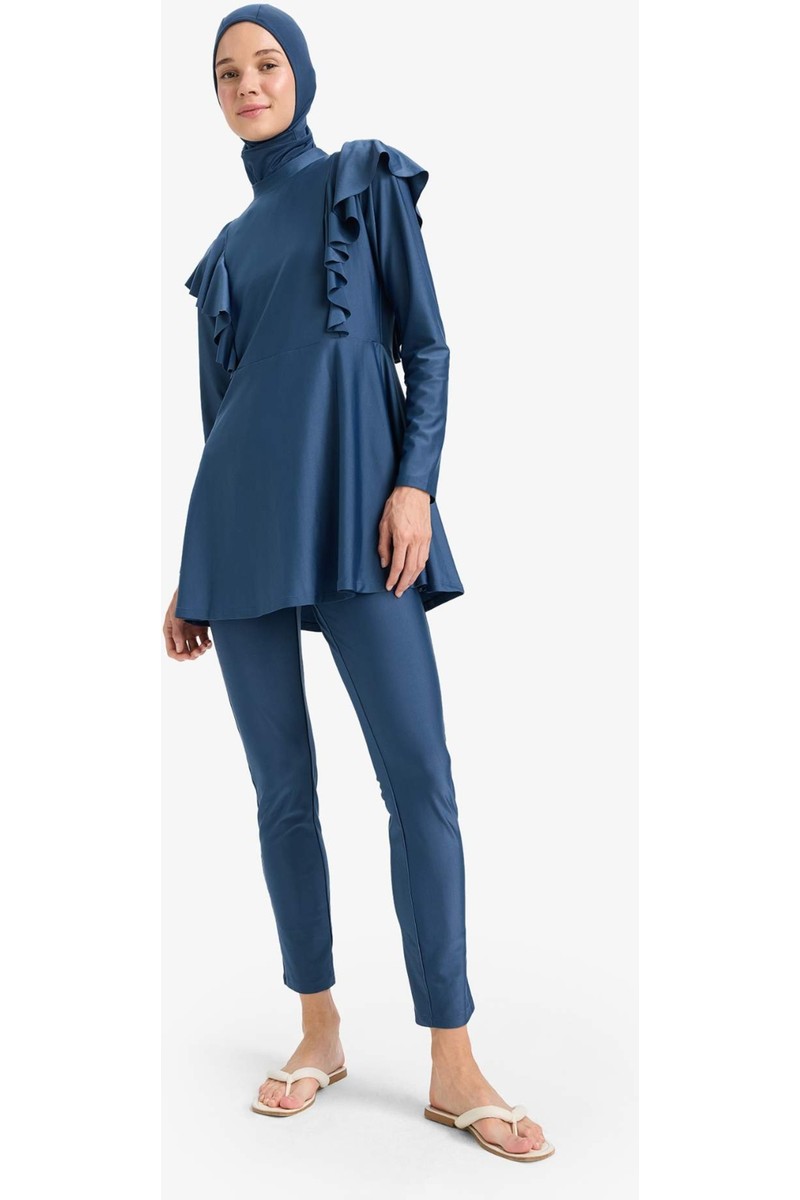 DeFacto Regular Fit 4'lü Kuruyan Burkini Takımı E7999AX25HS