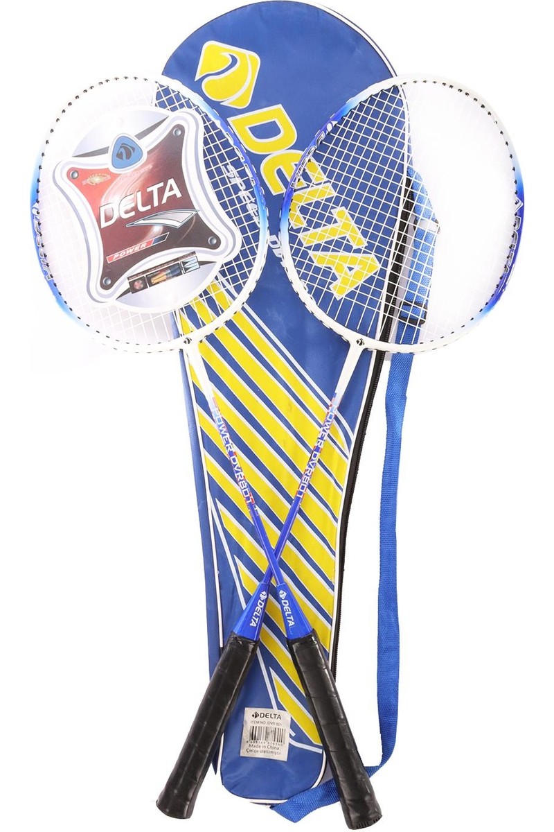 Delta Badminton Seti 2 Raketli ve Çantalı DVR 801, 66 cm Uzunluğunda Raketler ile Tam Set