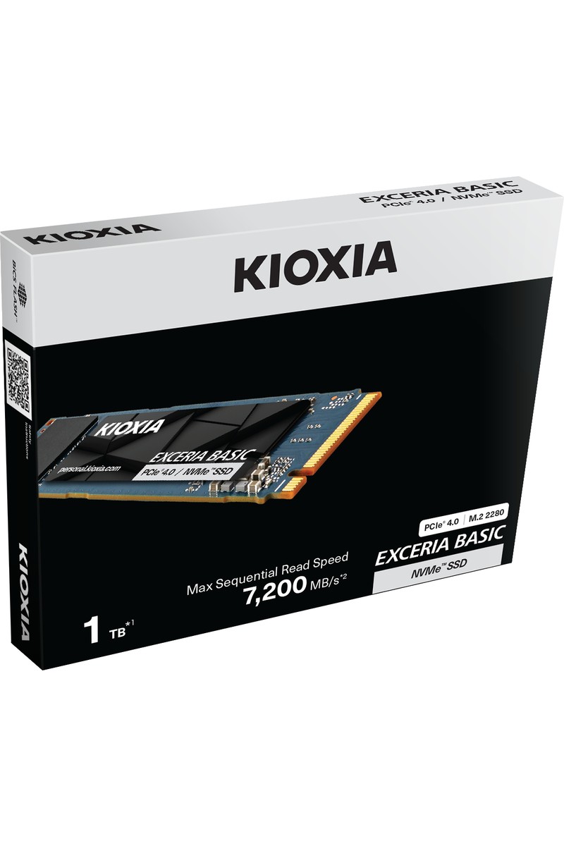 Kioxia PCIe M2 1TB Exceria Basic NVMe 3D 7200/6600 Mb/sn SSD (LSF10Z001TG8)