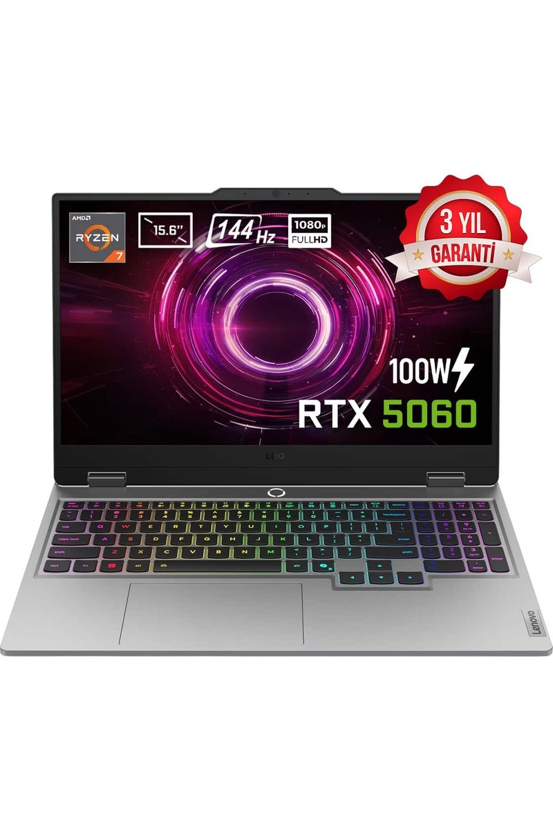 Lenovo LOQ 15AHP10 AMD Ryzen 7 250 16GB DDR5 1TB SSD RTX