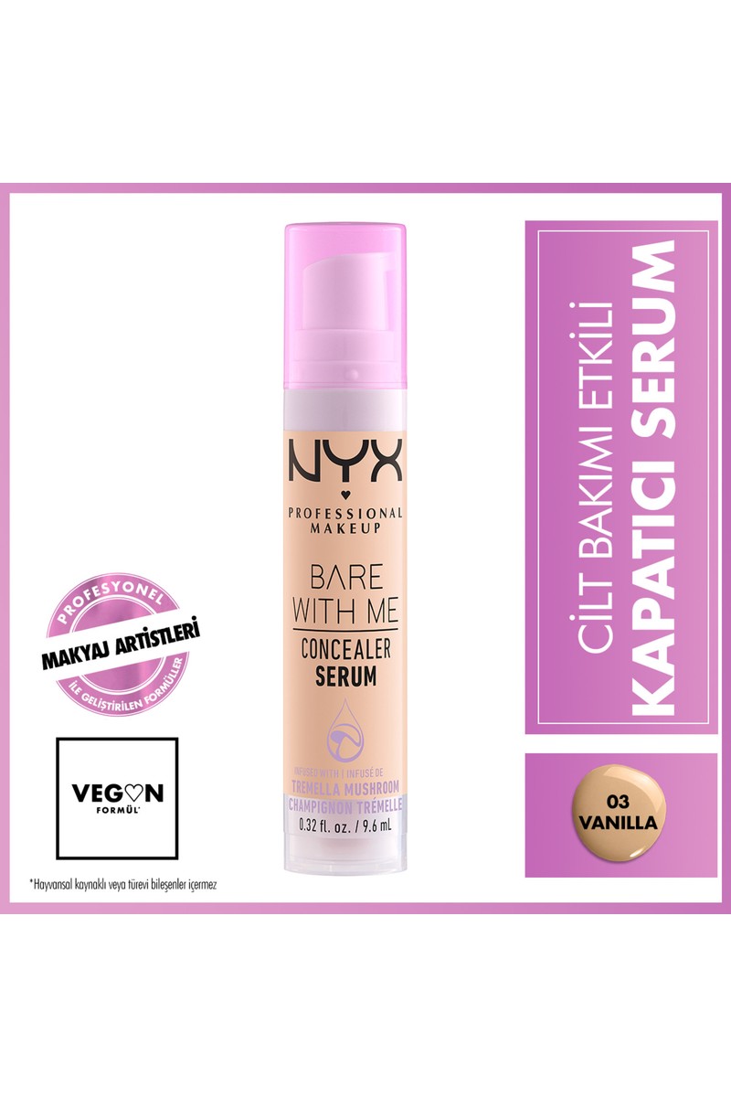 NYX Professional Makeup Bare With Me Kapatıcı Serum 03 Vanilla Concealer