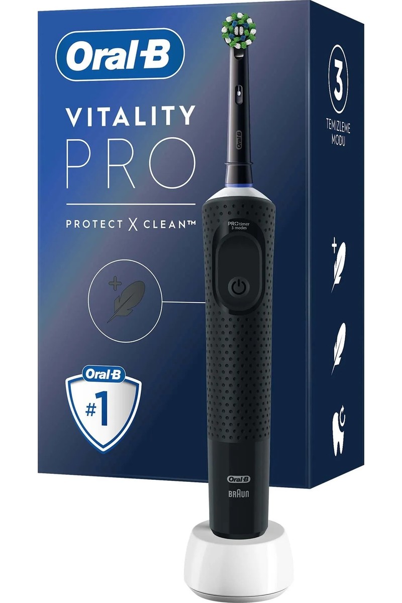 Oral-B D103 Vitality Pro Cross Action Şarjlı Diş Fırçası - Siyah