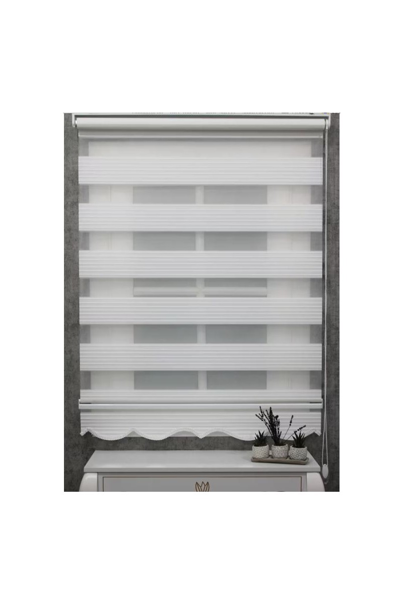 Perakende Perdeciniz Geniş Plise Etek Dilimli Zebra Stor Güneşlik Perde