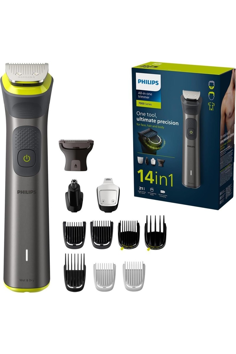 Philips Philps Philips 14'ü 1 Arada Erkek Bakım Seti - Yüz/saç/vücut (Islak/kuru Kullanım) MG7930/15