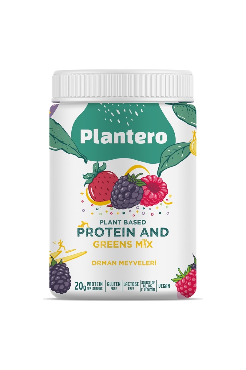 Plantero Orman Meyveli Protein Blend Isolate 416 gr Vegan Süper Yeşil Karışım Vitaminler İçerir