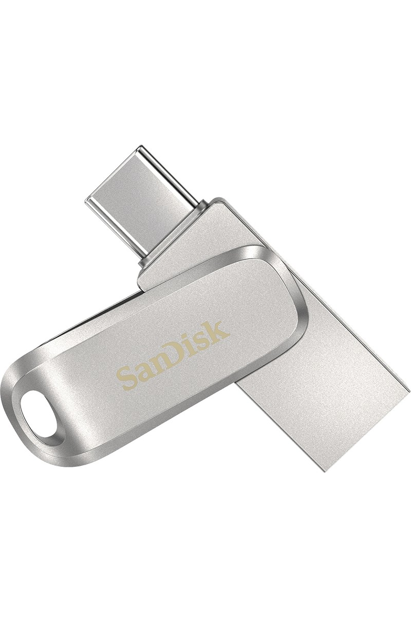 Sandisk Ultra Dual Drive Luxe 256GB USB 3.1 Type-C SDDDC4-256G-G46 Gümüş Renkli Hızlı Veri Taşıma Cihazı