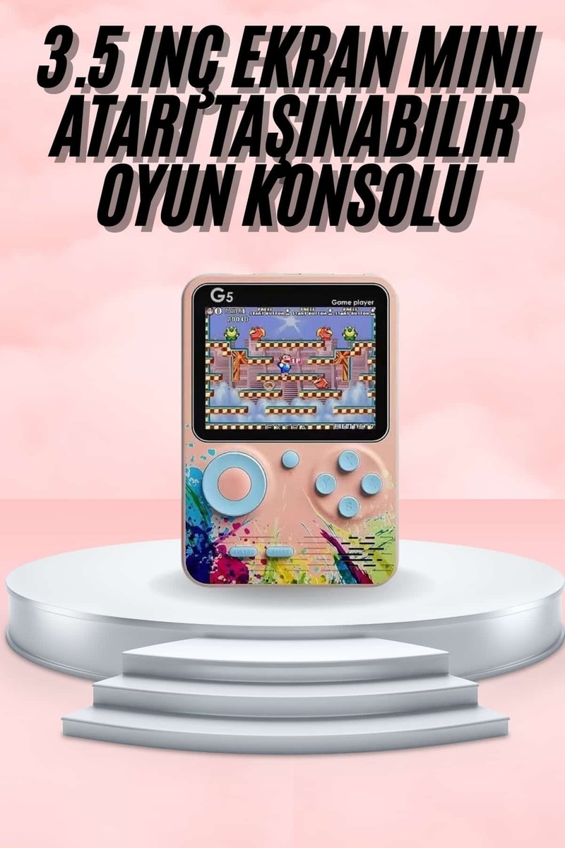 SBN - Store 3.5 Inç Klasik Retro LCD Ekran 500 Oyunlu Oyun Konsolu Taşınabilir