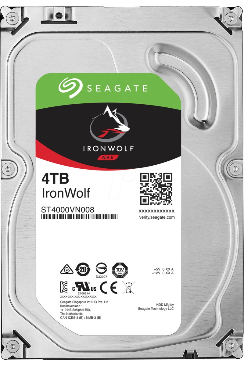 Seagate IronWolf NAS HDD 4TB 3.5" 5900RPM 64MB Cache Sata 3 Sabit Disk ST4000VN008