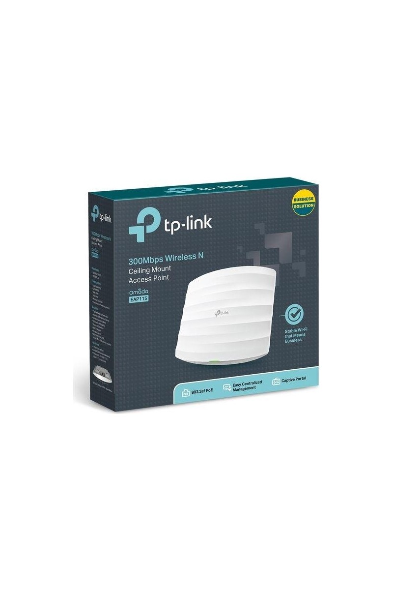TP-Link OMADA EAP115 1 PORT 10/100 2.4GHZ 300MBPS 2X4DBI ANTEN TAVAN TİPİ ACCESS POINT