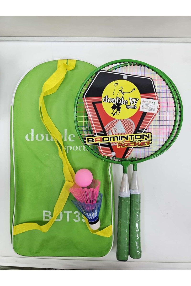 Tumba's Çatalı Badminton Seti Çocuk Badminton Raket Seti 2 Raket + 3 Top Deniz Plaj Sahil