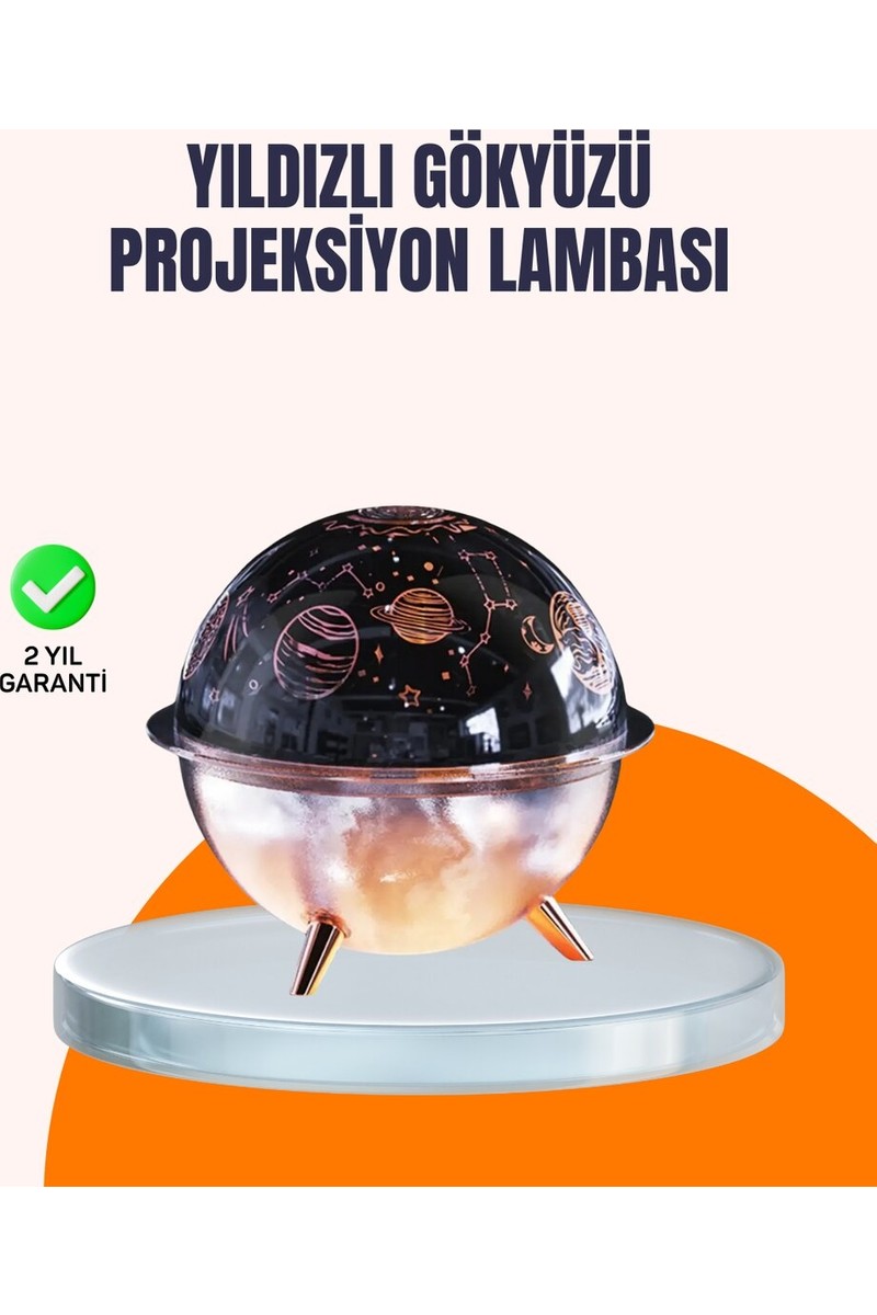 Uravas Store Kozmik Işık Efektli Projeksiyonlu Nemlendirici Gece Işığı