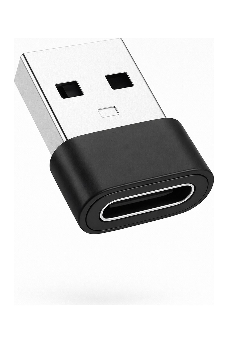 Voultage USB To Type-C Otg Dönüştürücü 3A Hızlı Şarj Destekli Siyah USB 2.0 Bağlantı Tipi